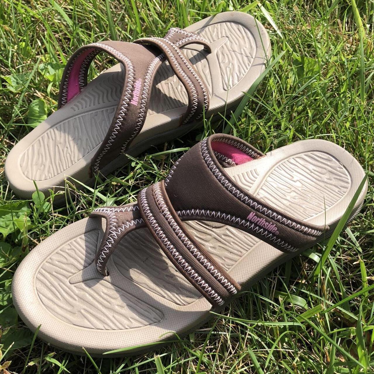 Northside Pink and Brown Hiking Sandals ABOUT THE Depop