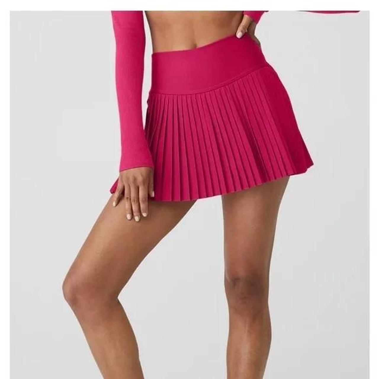 Pink metallic skirt yoga hotsell