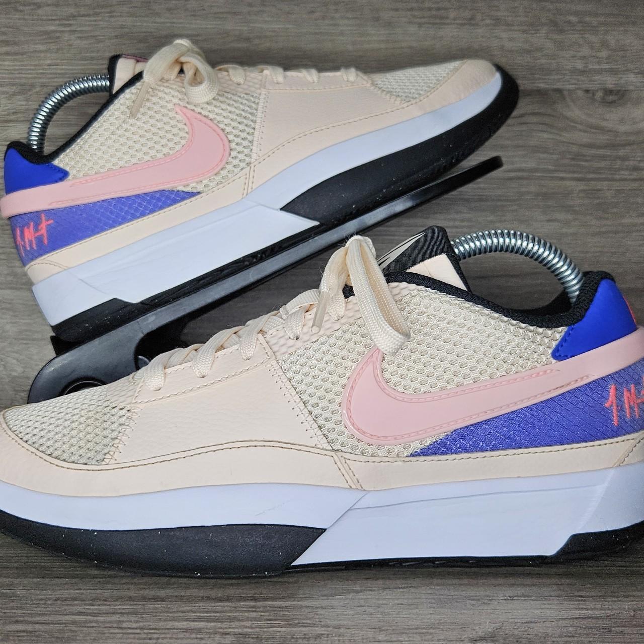 pink blue and white nike