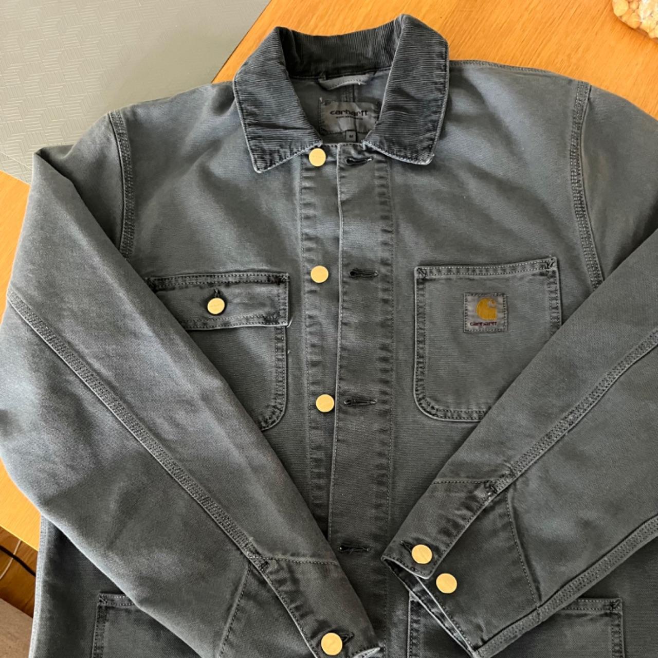 Carhartt WIP Michigan Coat Storm Blue Faded Boxy | Depop