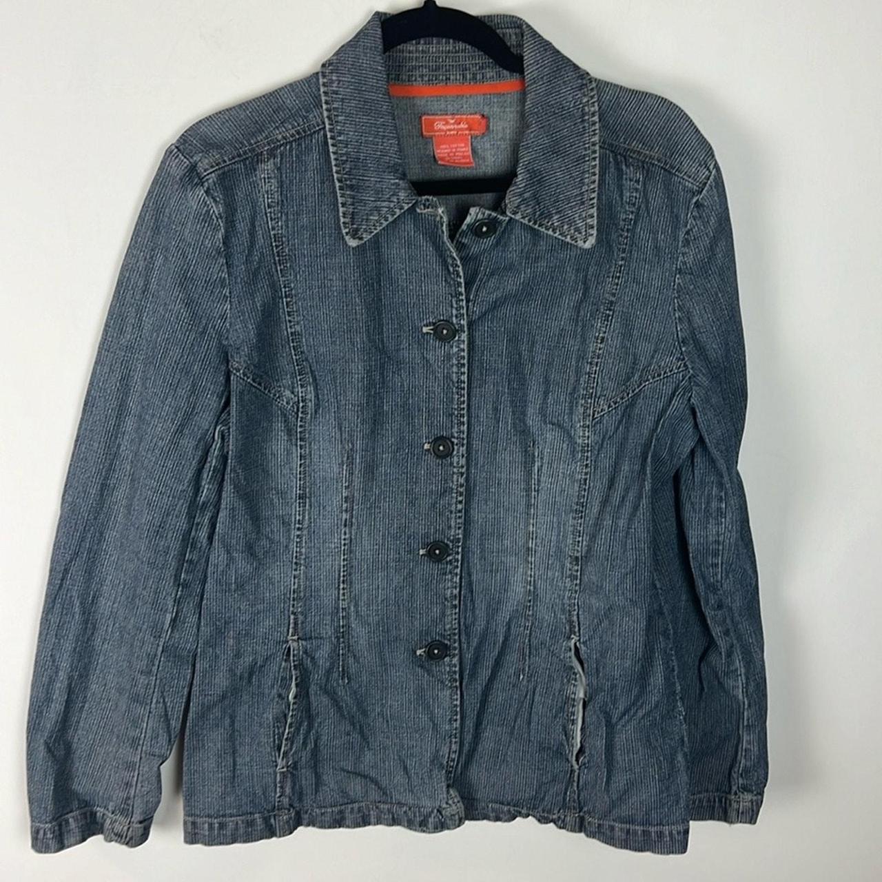 Women's Jacket - Blue - L – Gently Used Faconnable Jean Jackets. This is …