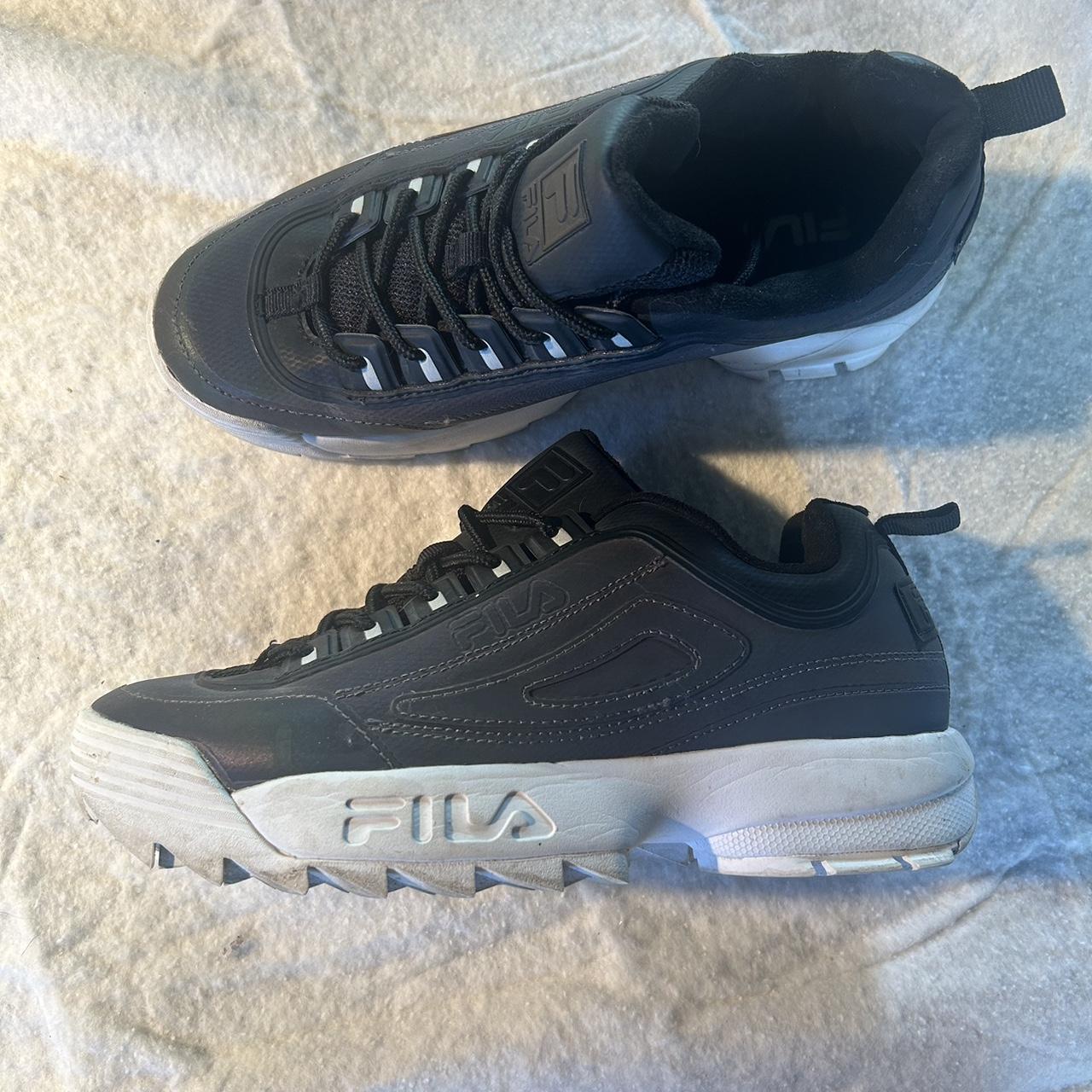 Fila black and white Disruptor II Phase Shift. Depop