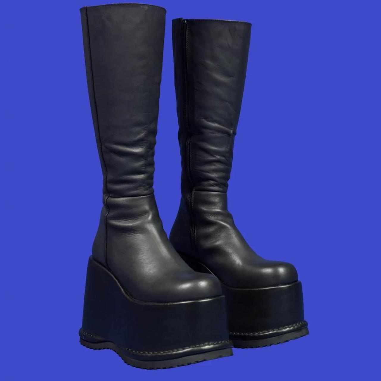 UNIF Smoke boot, super cool black platform boots,... Depop