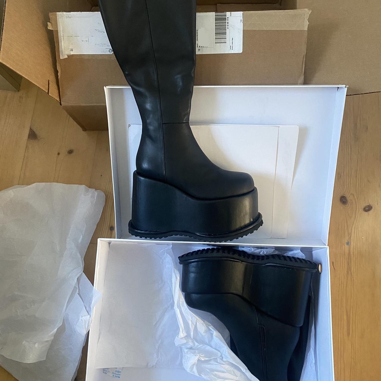 UNIF Smoke boot, super cool black platform boots,... Depop