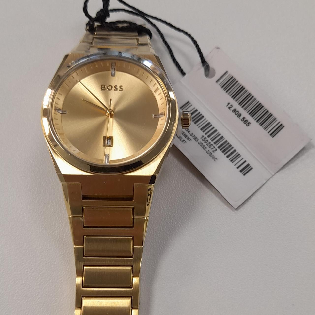 hugo boss gold plated mens watch