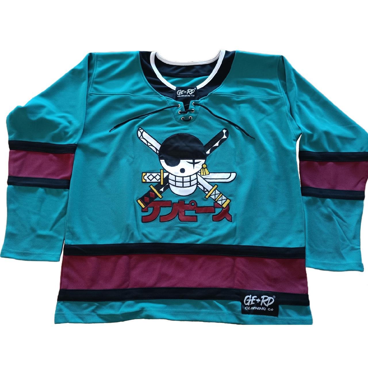 One Piece Zoro Hockey Jersey Sizes range from