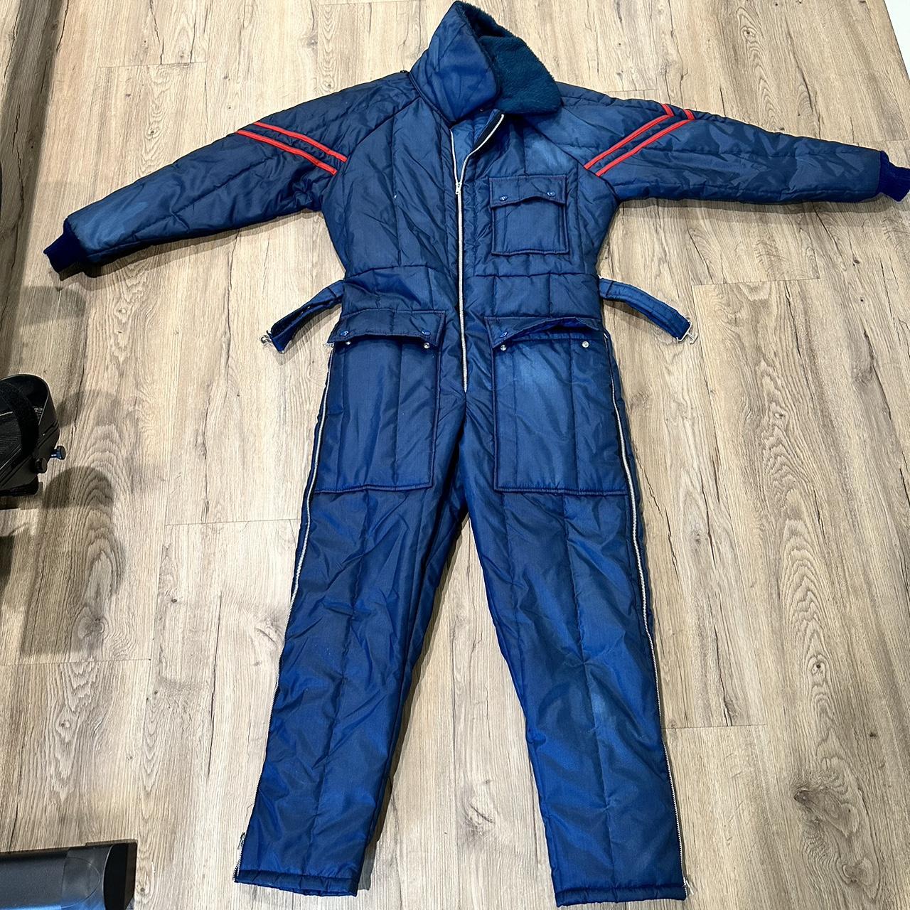 Vintage Snowmobile Ski Snow Suit Foremost Pennys Navy/Lightblue Men's Size hot 18