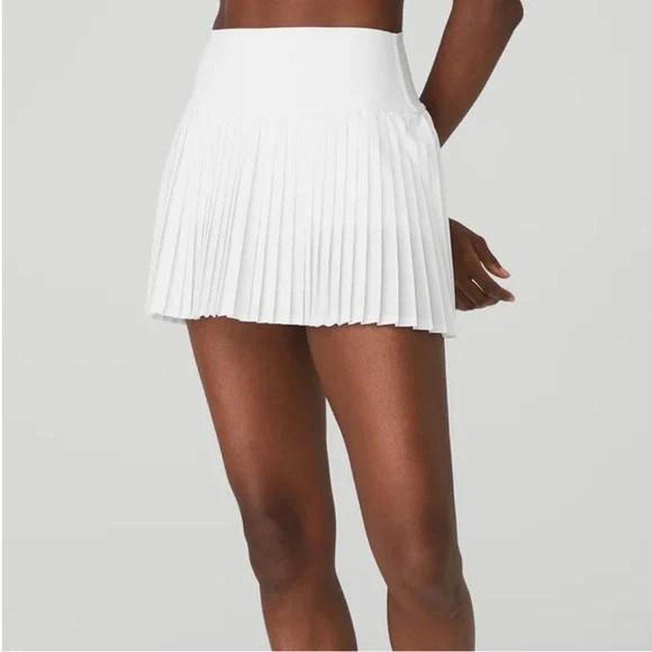 新品 alo Grand Slam Tennis Skirt white XS Grand Slam Tennis Skirt - White | ALO