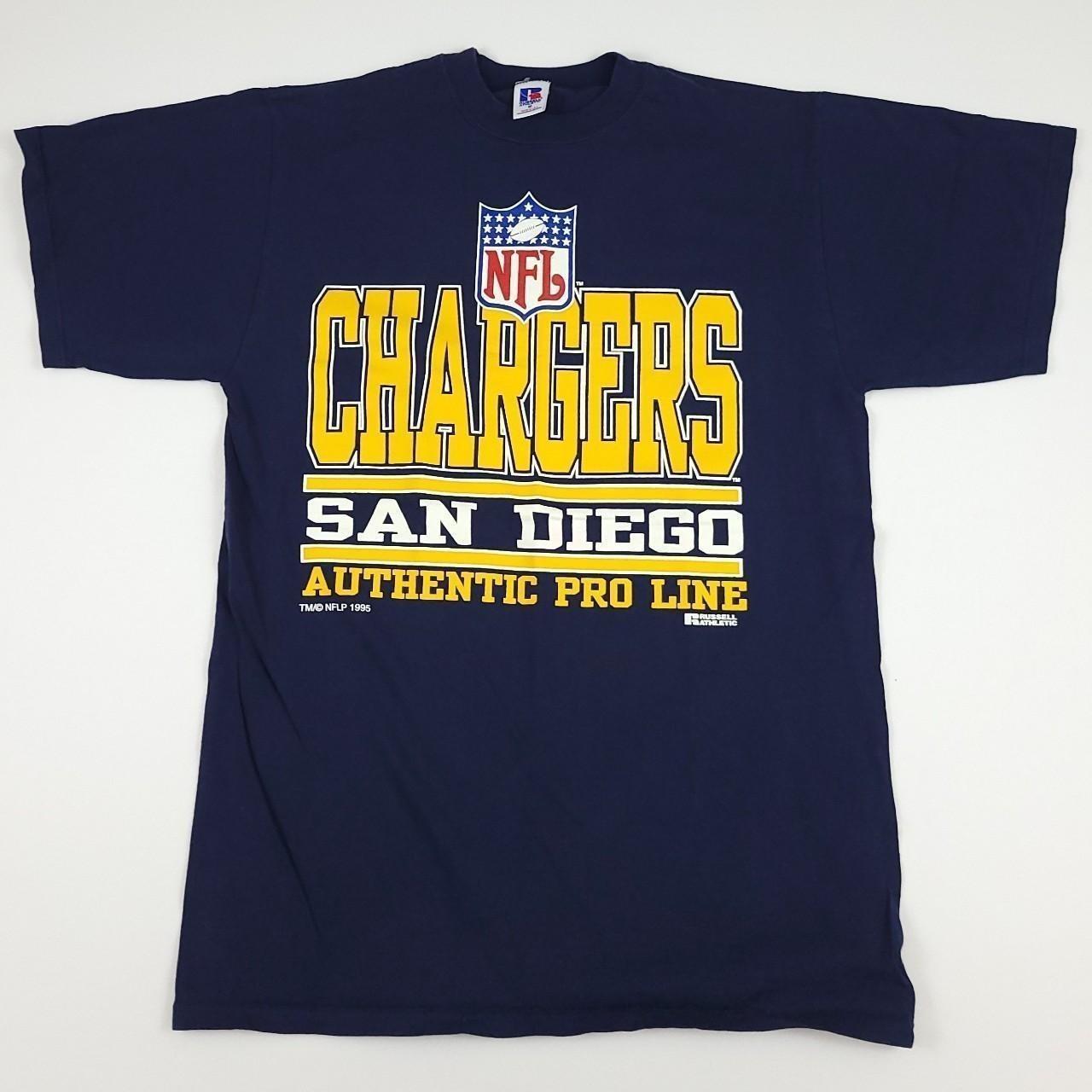 Vintage 90's Russell San Diego Chargers NFL tshirt - Depop