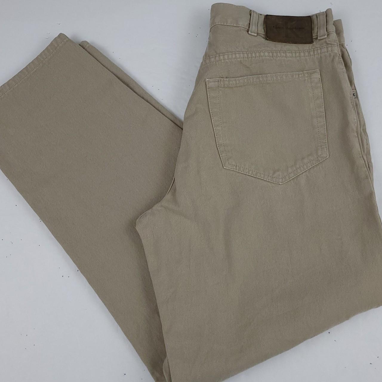 Vintage 90s Calvin Klein khaki tan denim jeans....