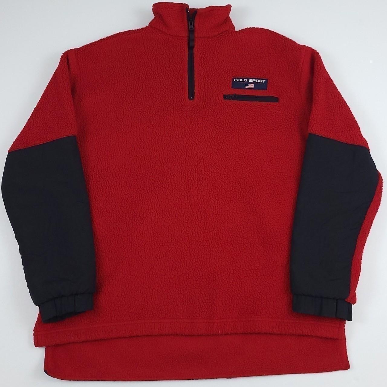 Vintage 90s Polo Sport Ralph Lauren deep pile fleece... - Depop