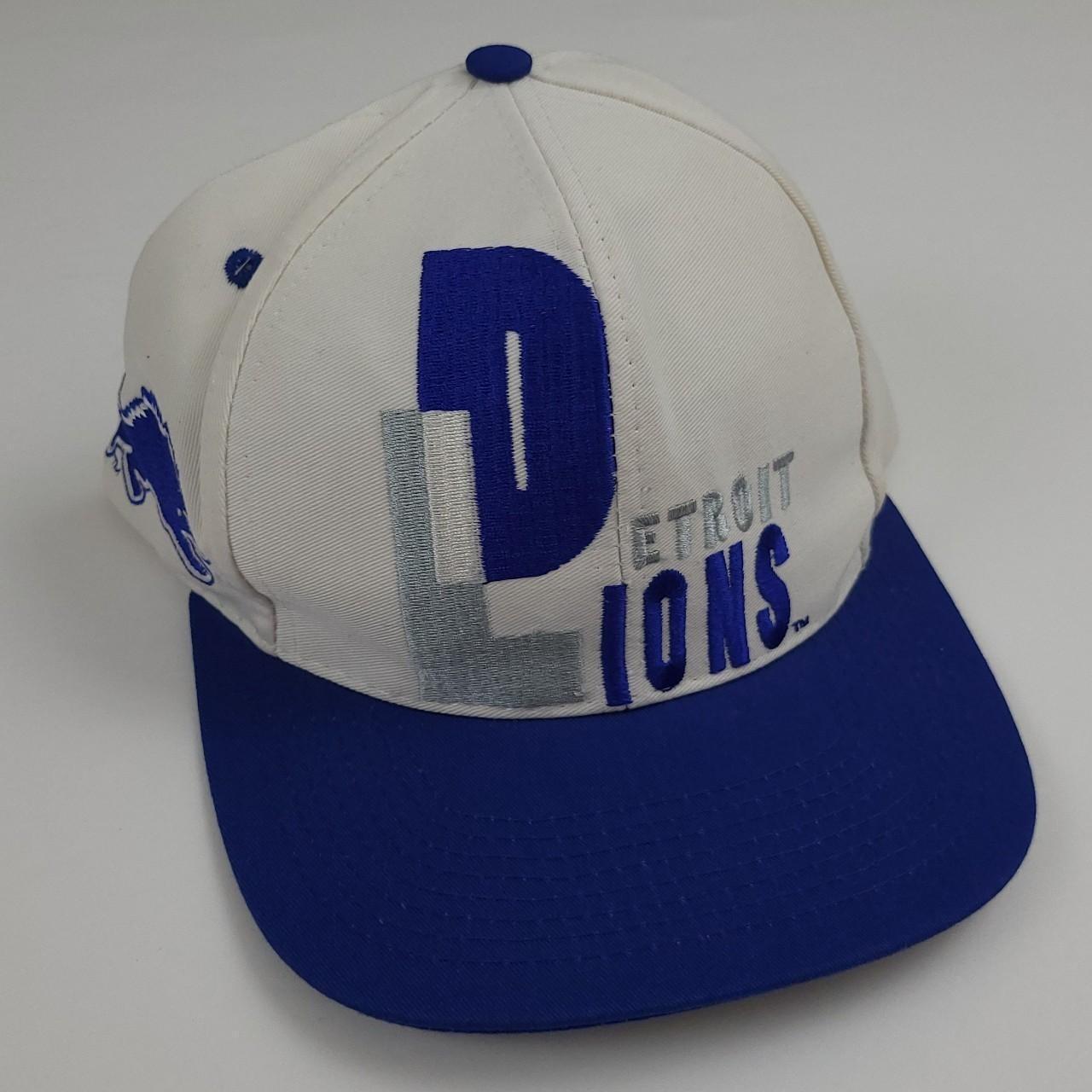 Detroit Lions Hat Baseball Cap Vintage 90s NFL Football Blue LOGO