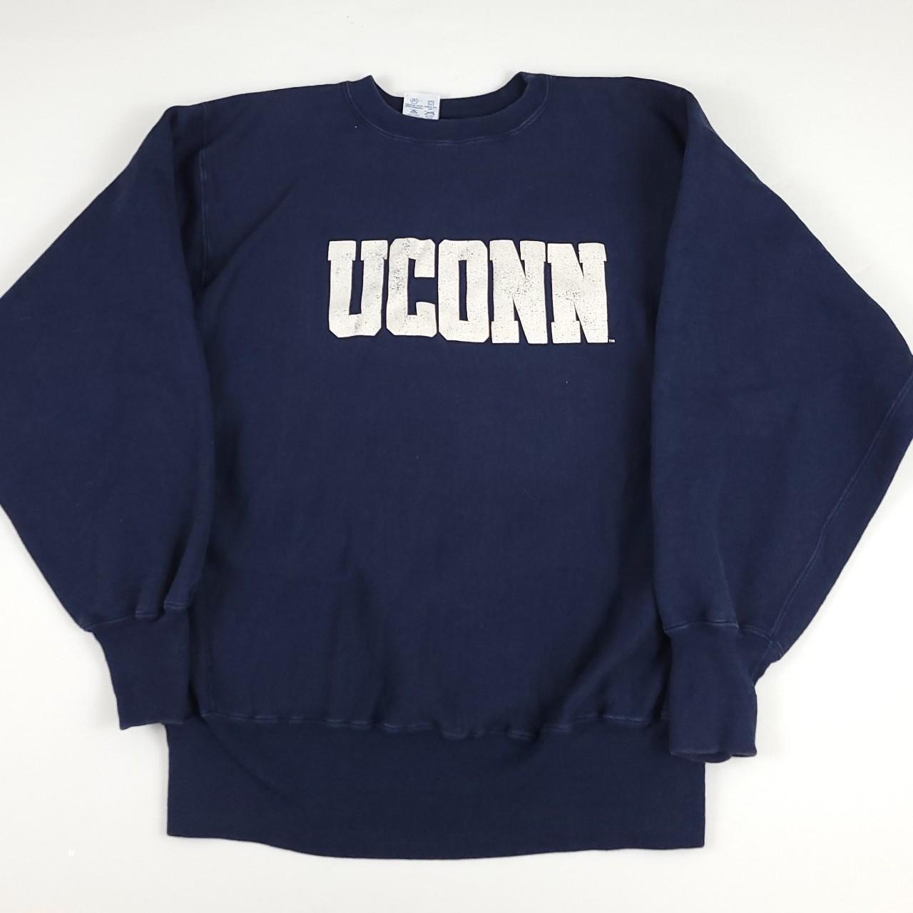 Vintage 90s Champion reverse weave UCONN University... - Depop