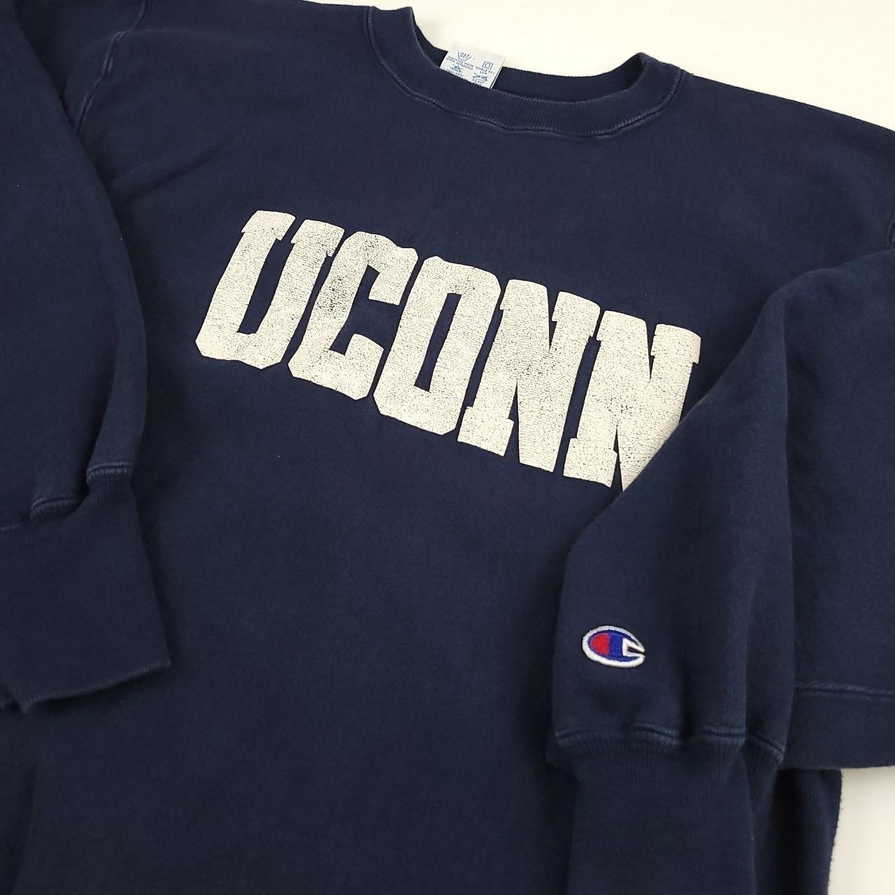 Vintage 90s Champion reverse weave UCONN University... - Depop