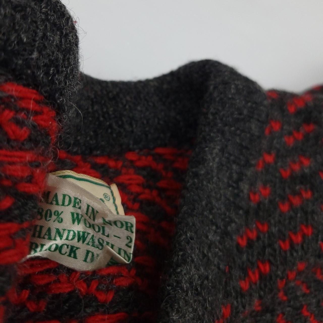 Vintage 80s LL Bean birdseye pattern wool knit... - Depop