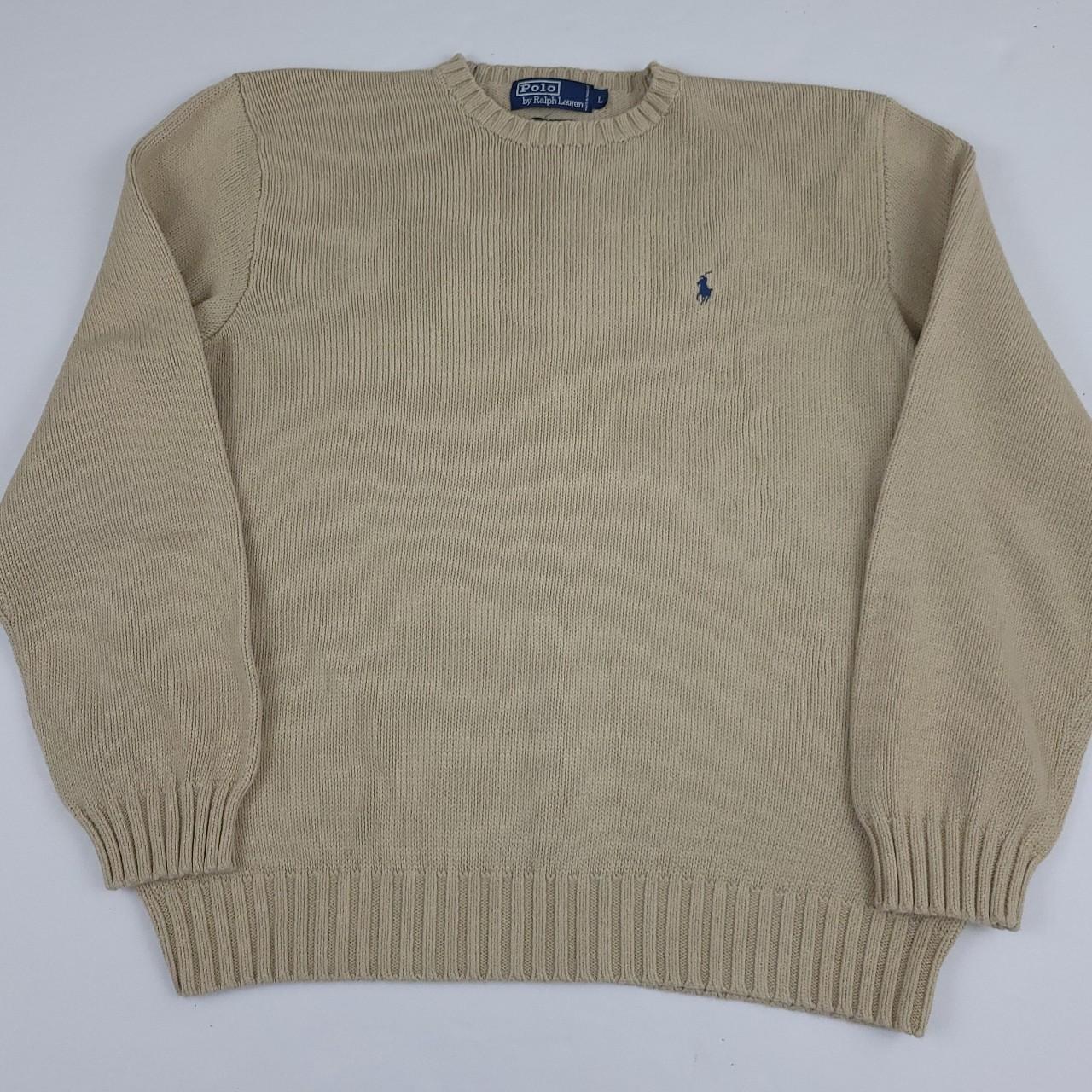 Vintage Polo Ralph Lauren cotton knit sweater. Nice... - Depop