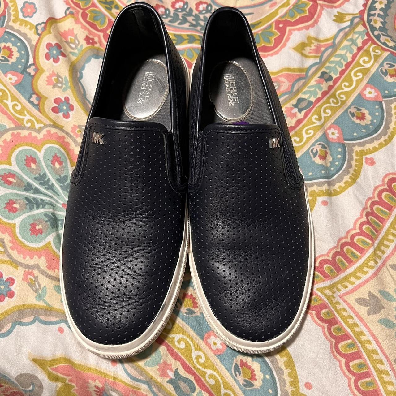 Michael Kors Navy Blue slip on size 8.5. These shoes