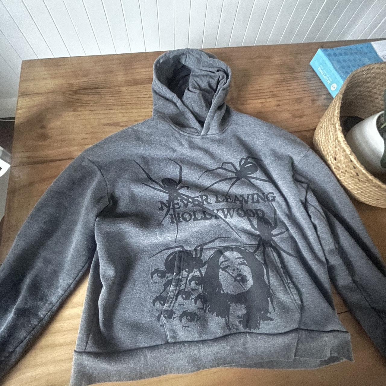 Grey, Never leaving hollywood hoodie, - Depop