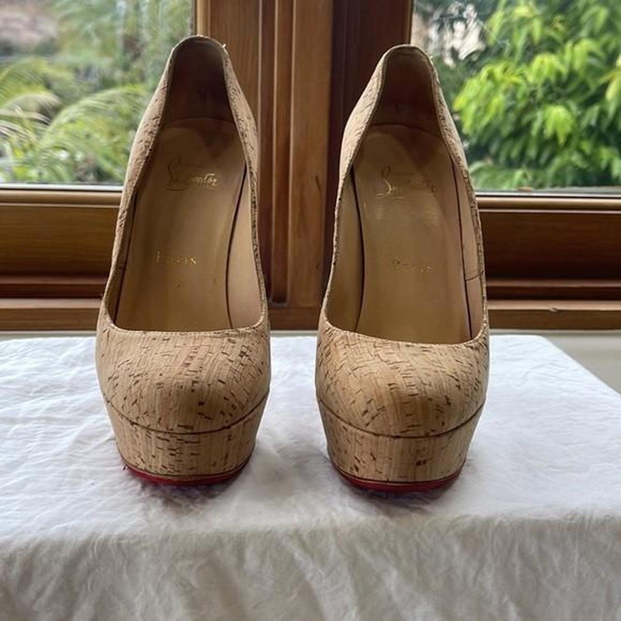 Christian louboutin cork pumps best sale