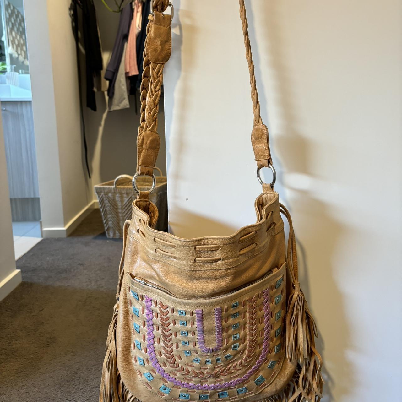 Mahiya genuine leather over the shoulder Depop