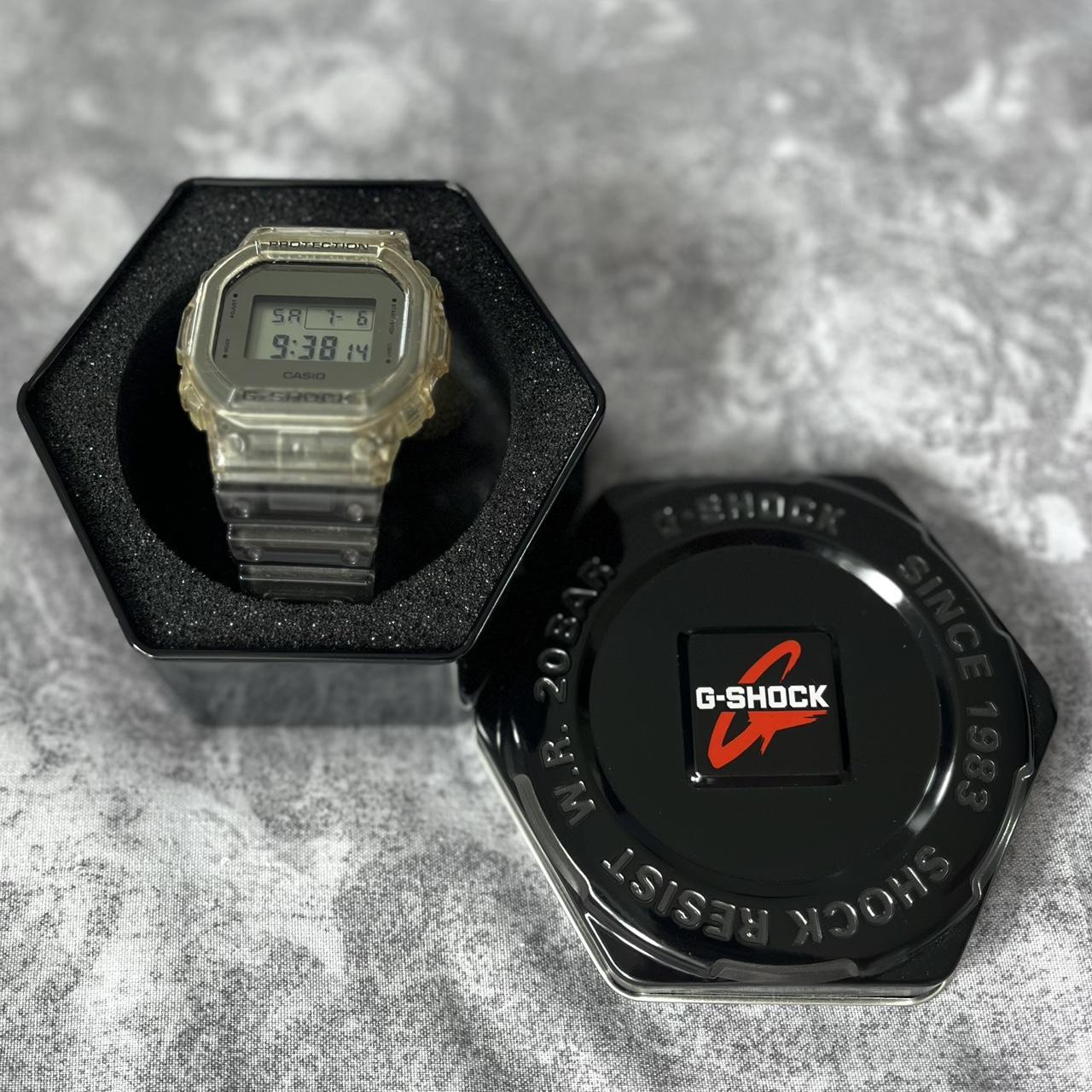 Casio G Shock DW5600 Skeleton Clear Watch. Depop