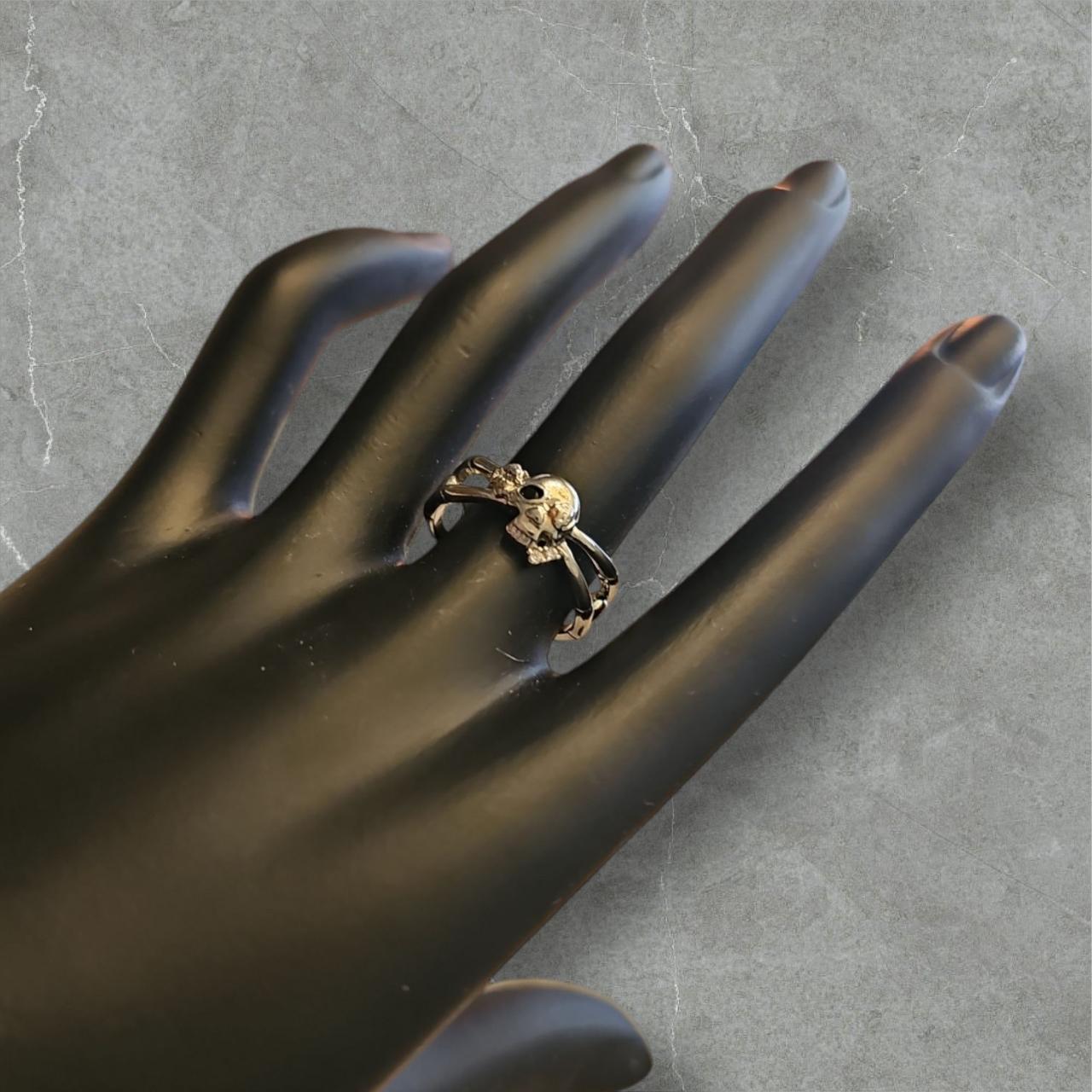 Source Unknown Women's Ring - Silver – Skull & Cr… - image 2