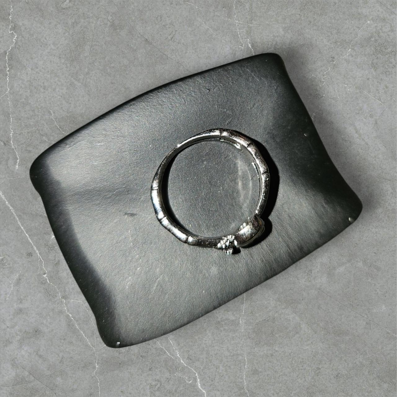 Source Unknown Women's Ring - Silver – Skull & Cr… - image 3