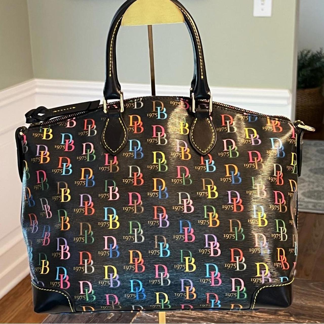 Dooney & Bourke Signature Monogram DB Logo Rainbow Crossbody Purse See deals Pictures