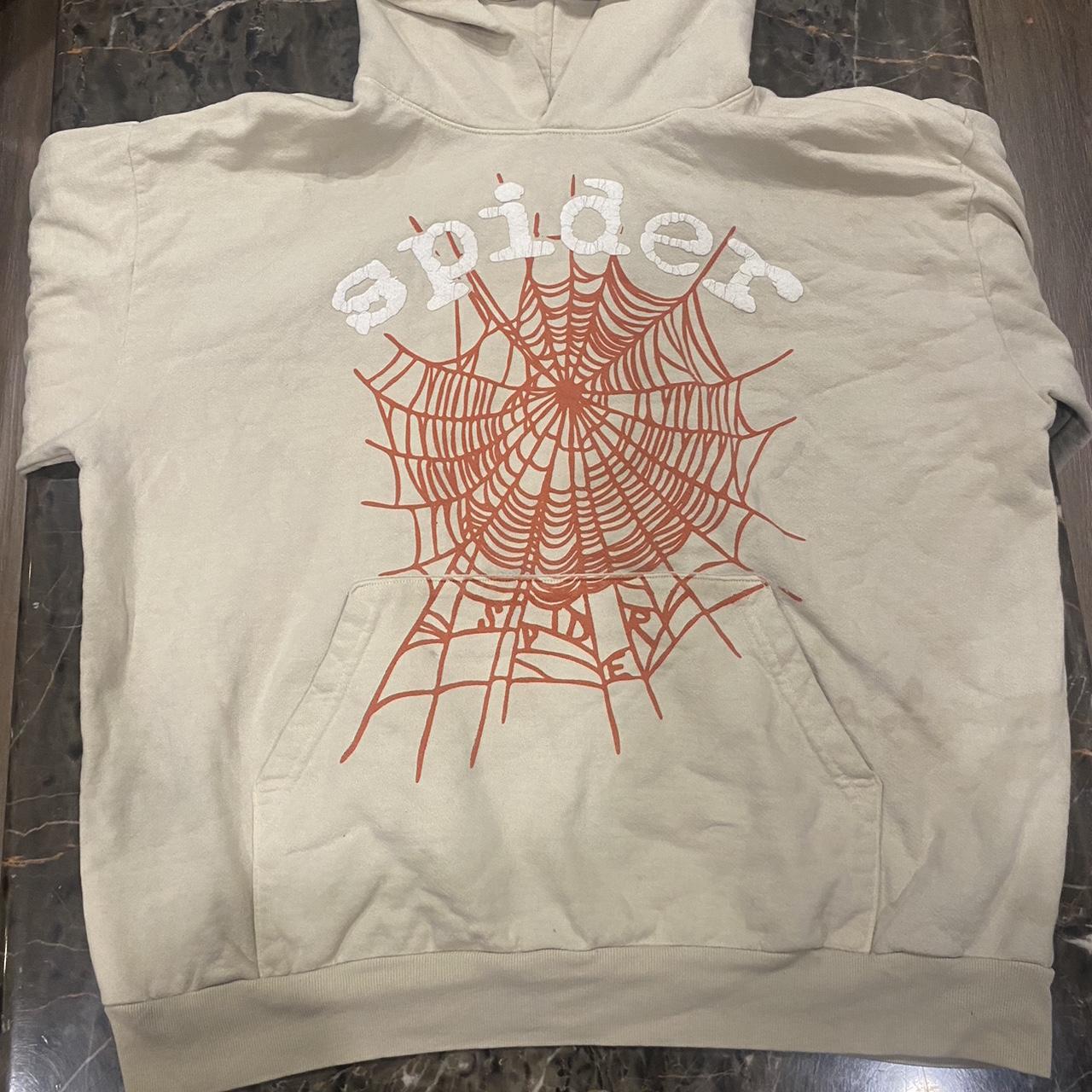 Cream and Red Spider Worldwide hoodie,