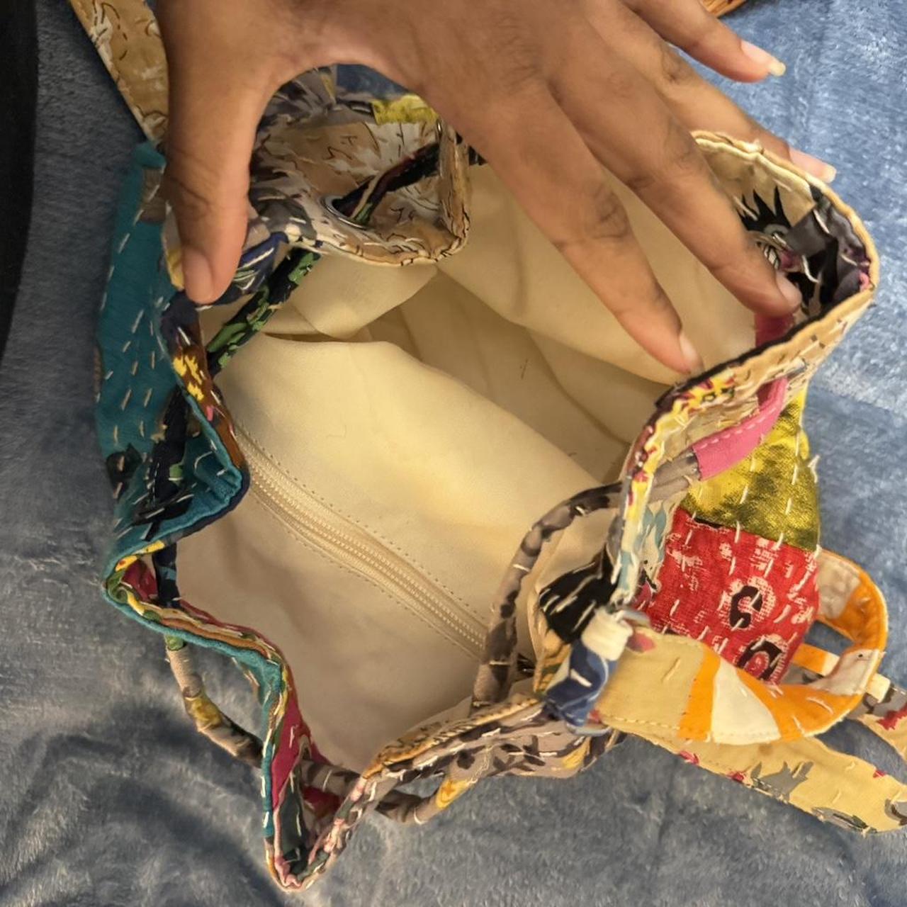 Women's Bag - Multi – Boho patchwork drawstring b… - image 3