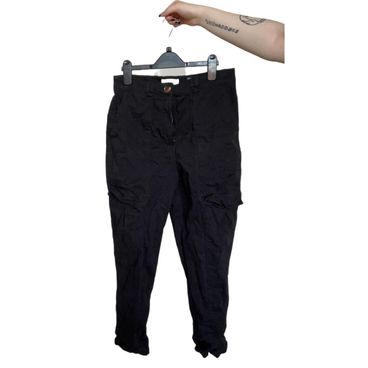  H&M black cargo pants never worn cotton good... Depop