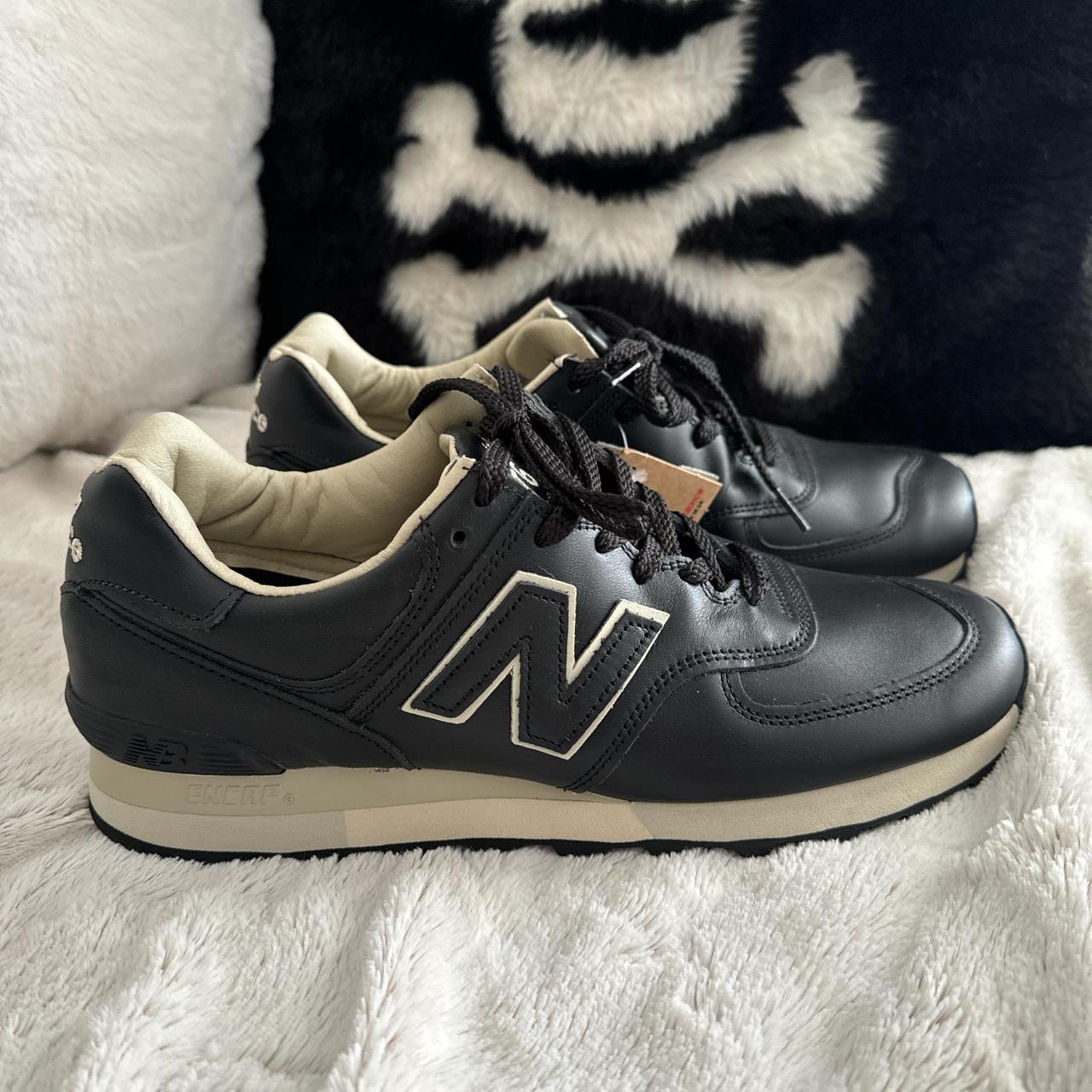 New Balance 576 black leather cement mats in England