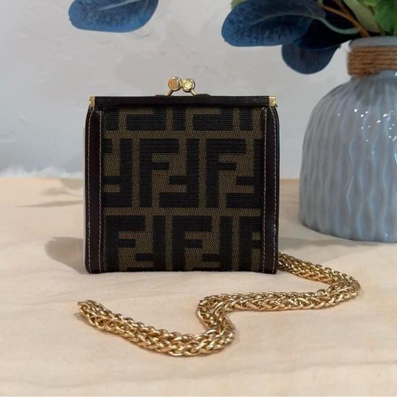 Store Fendi Zucca Kisslock Coin Purse