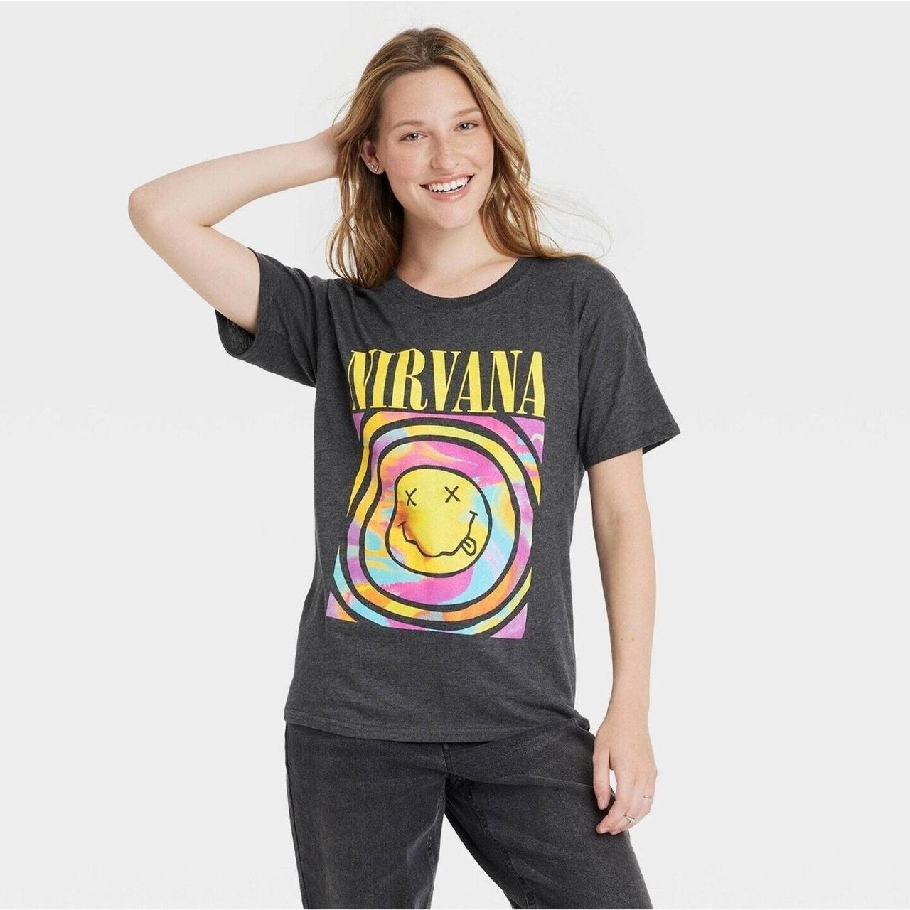 Nirvana t shirt women's sales