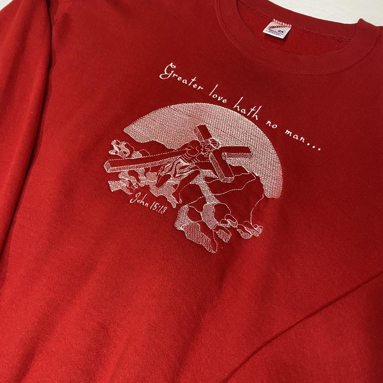 Jerzees Men's Sweatshirt - Red - XXL – Vintage Re… - image 2