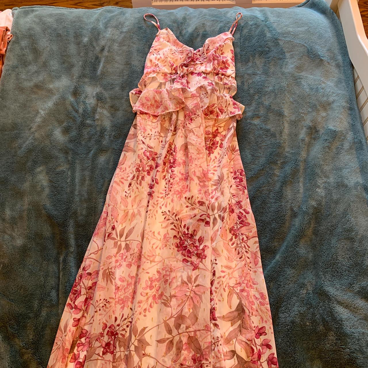 Macys pink floral dress hotsell