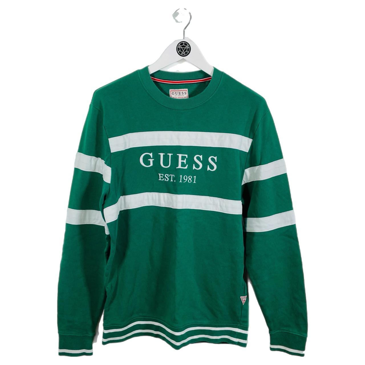 Green guess sweatshirt online