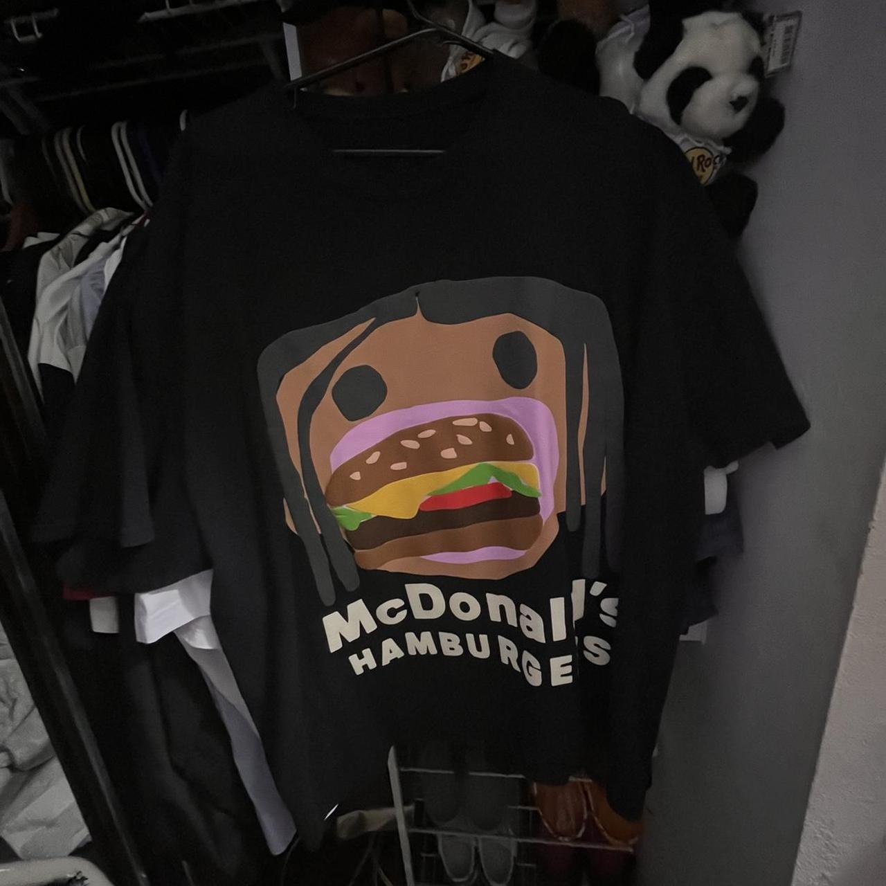 Travis Scott x McDonald's collab tee - black and | Depop