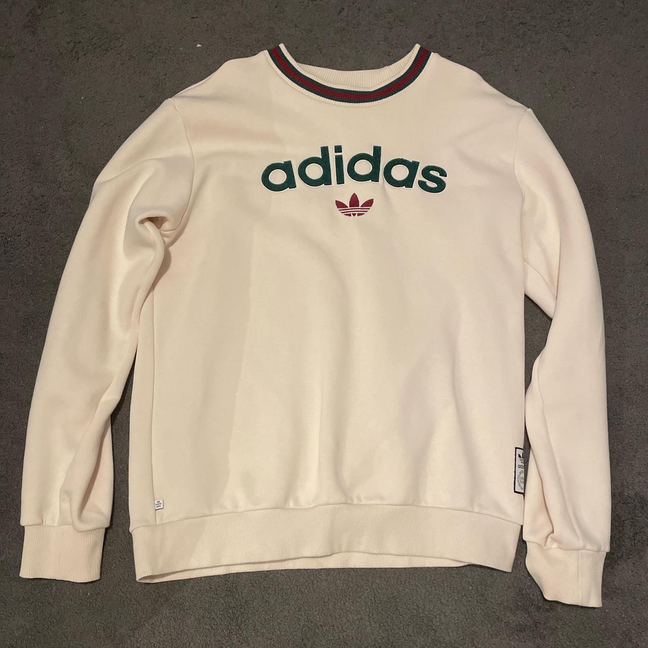 Adidas cream jumper best sale