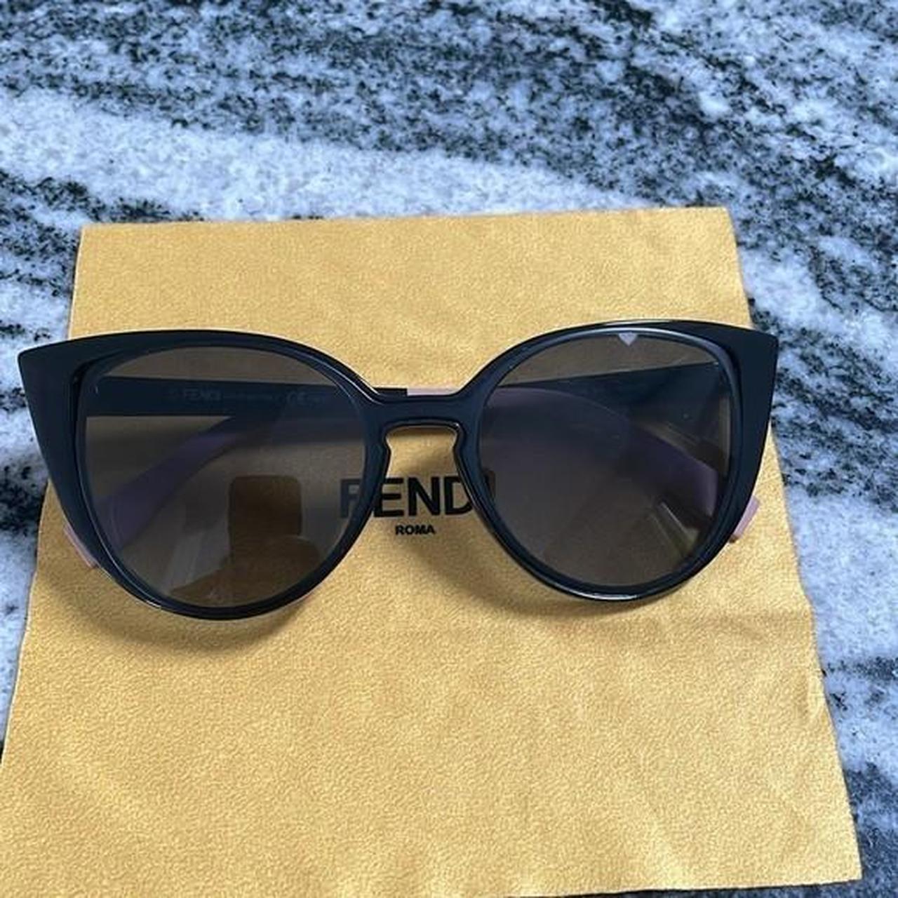 Authentic Fendi Black Cat Eye Sunglasses FF 0136S