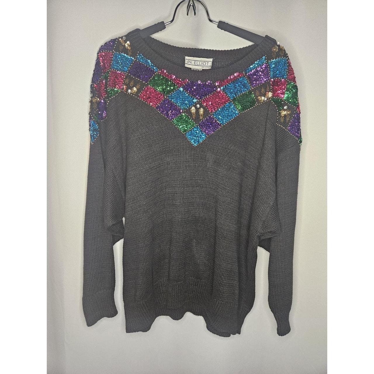 Source Unknown Women's Sweater - Black/Multi - XX… - image 1