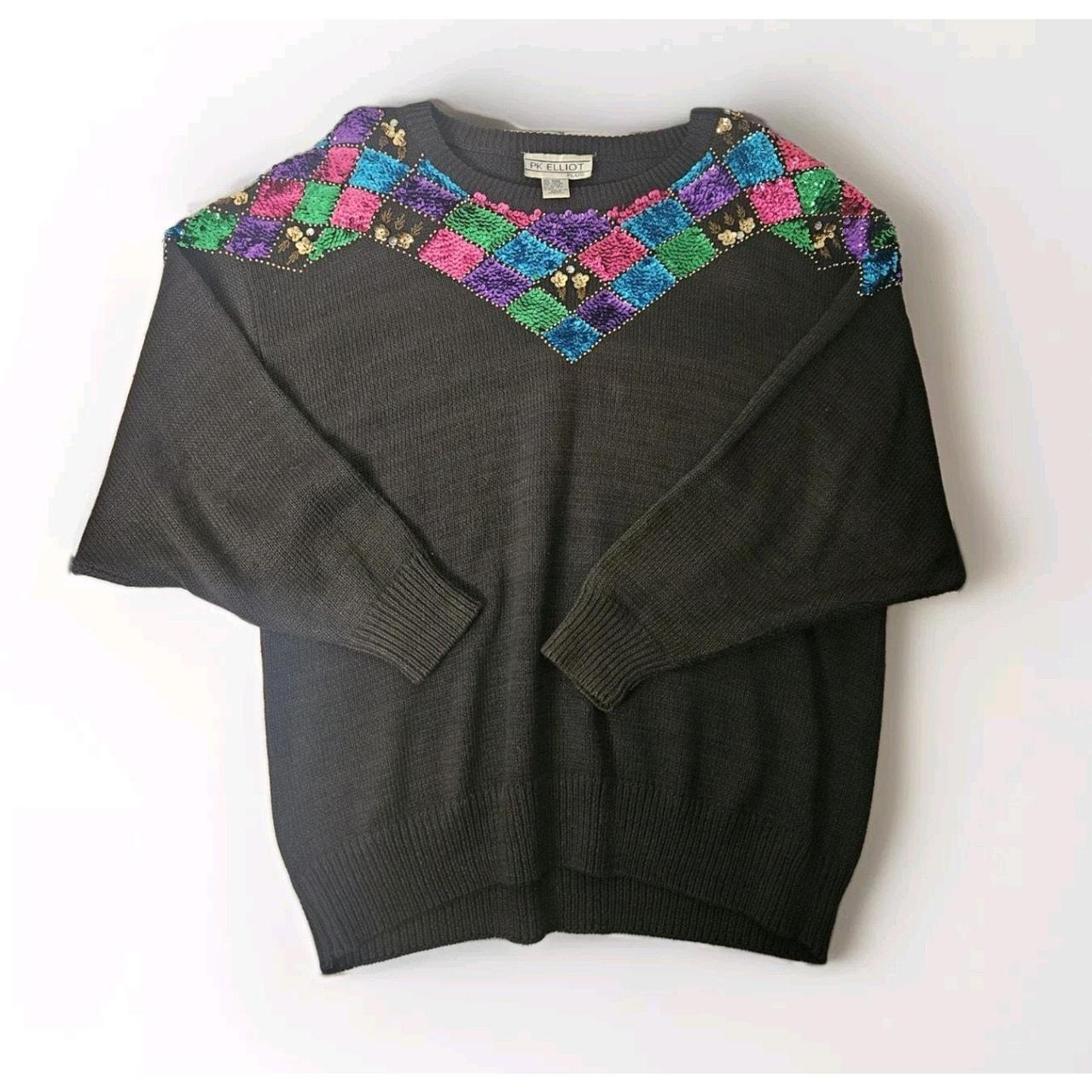 Source Unknown Women's Sweater - Black/Multi - XX… - image 3