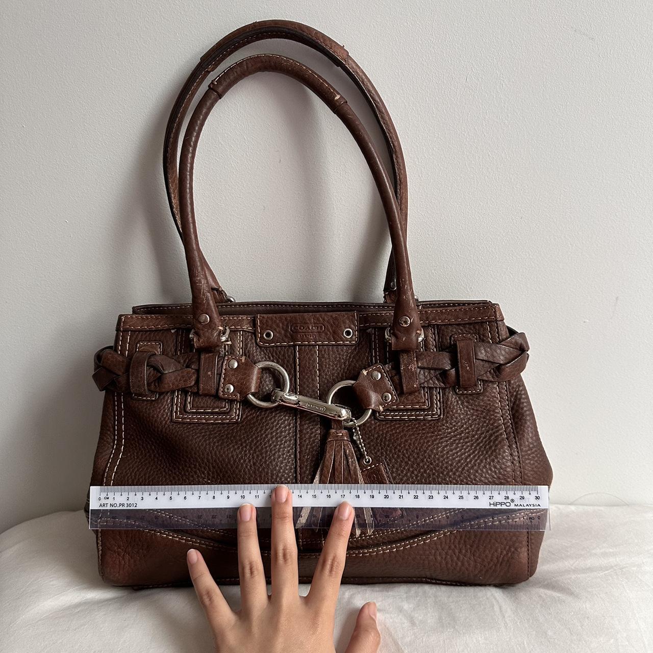 Coach Hampton Brown offers Pebble Leather Satchel