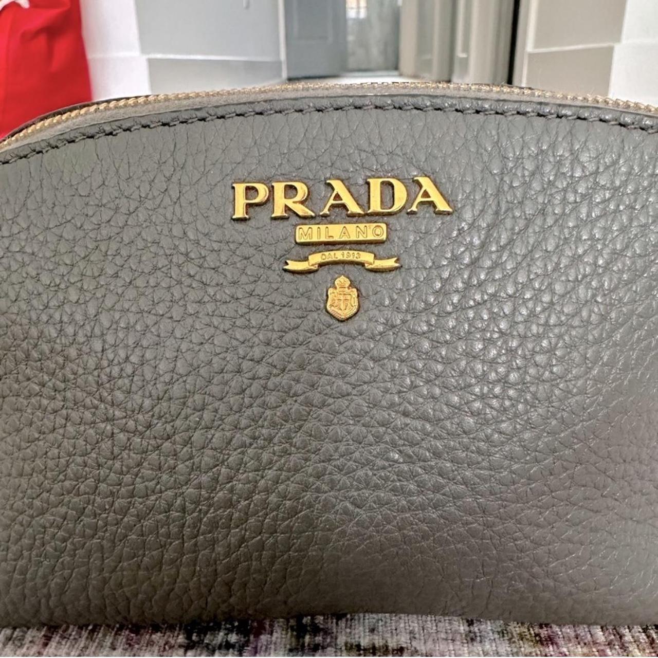 Prada leather cosmetic bag best sale