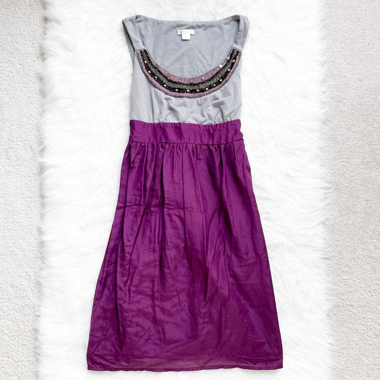 Beautiful Xhilaration Dress. Grey on top, purple on... Depop