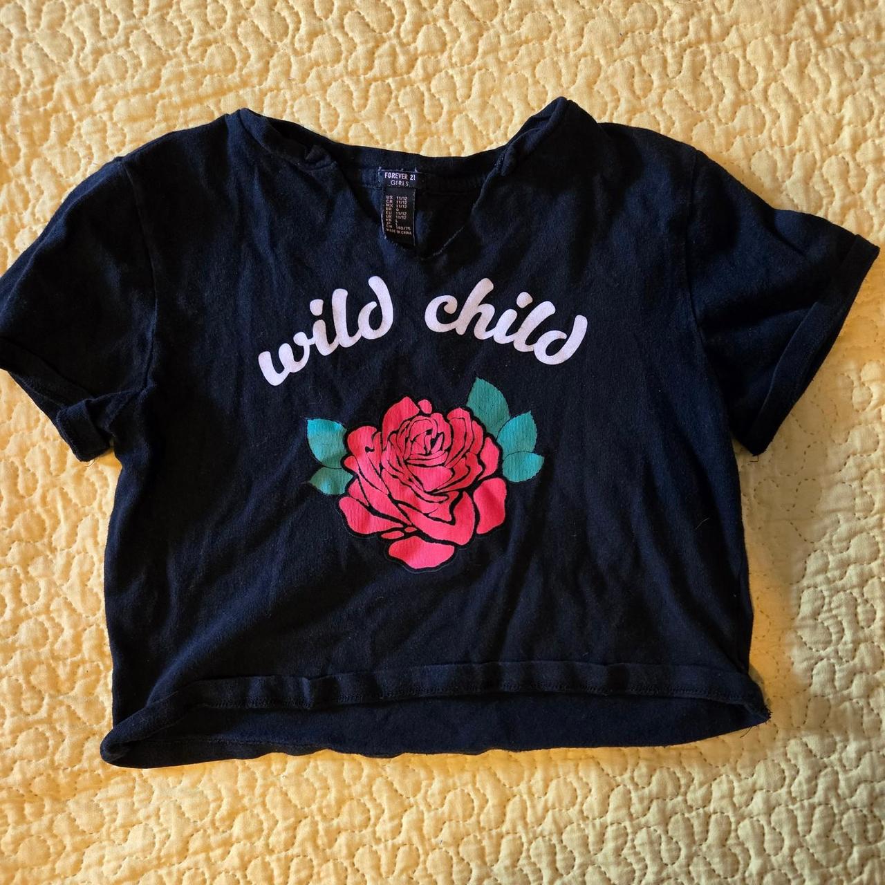 Wild child kids crop top Forever 21 Depop