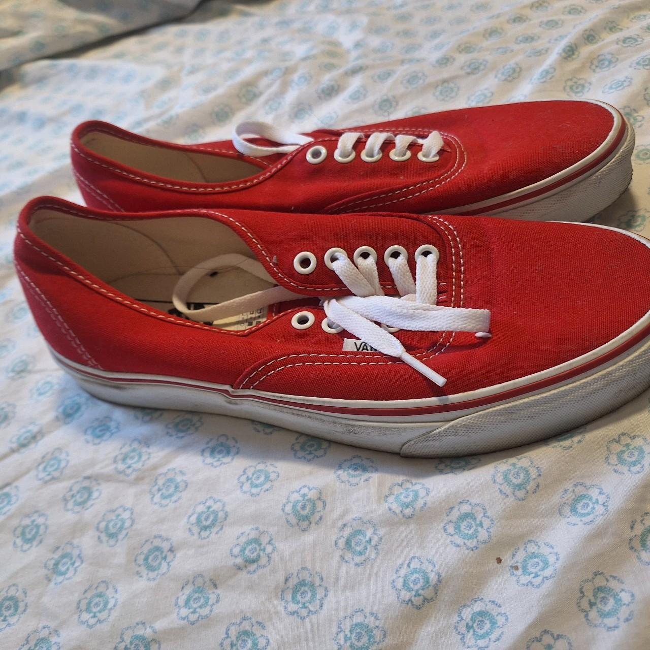 Red vans fashion size 8