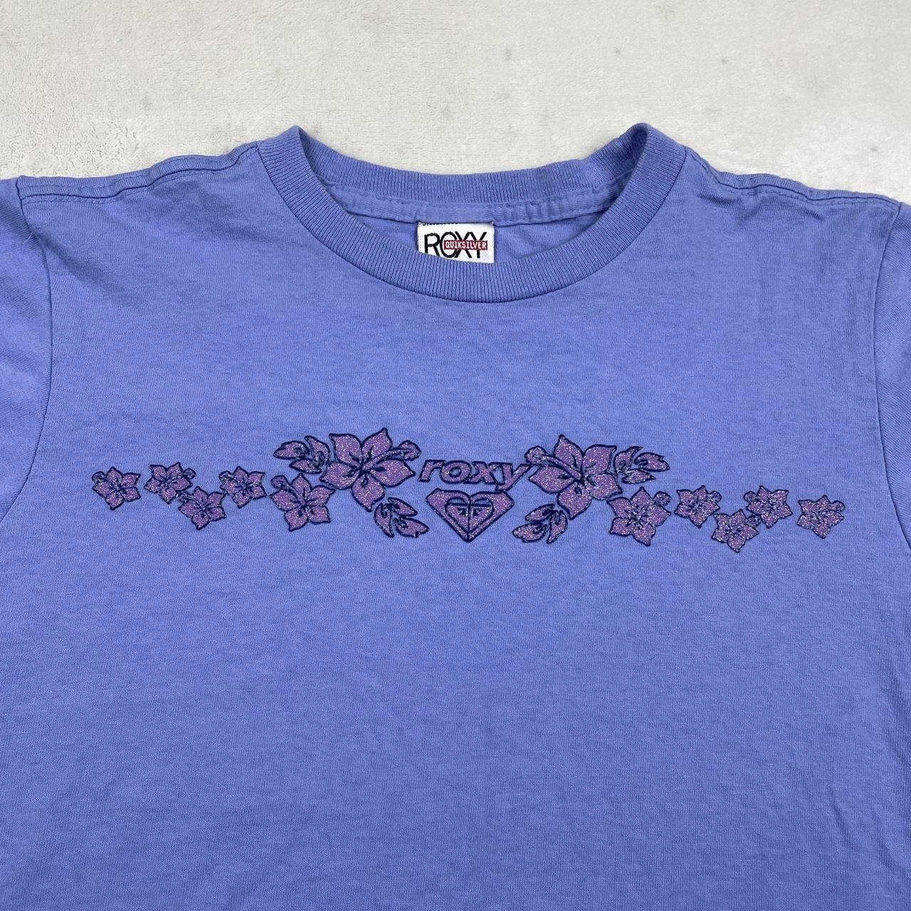 Roxy Women's Purple Tshirt Depop