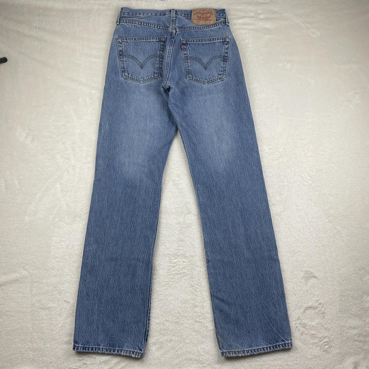 vintage 501 Levi's 90s button fly, straight leg... - Depop