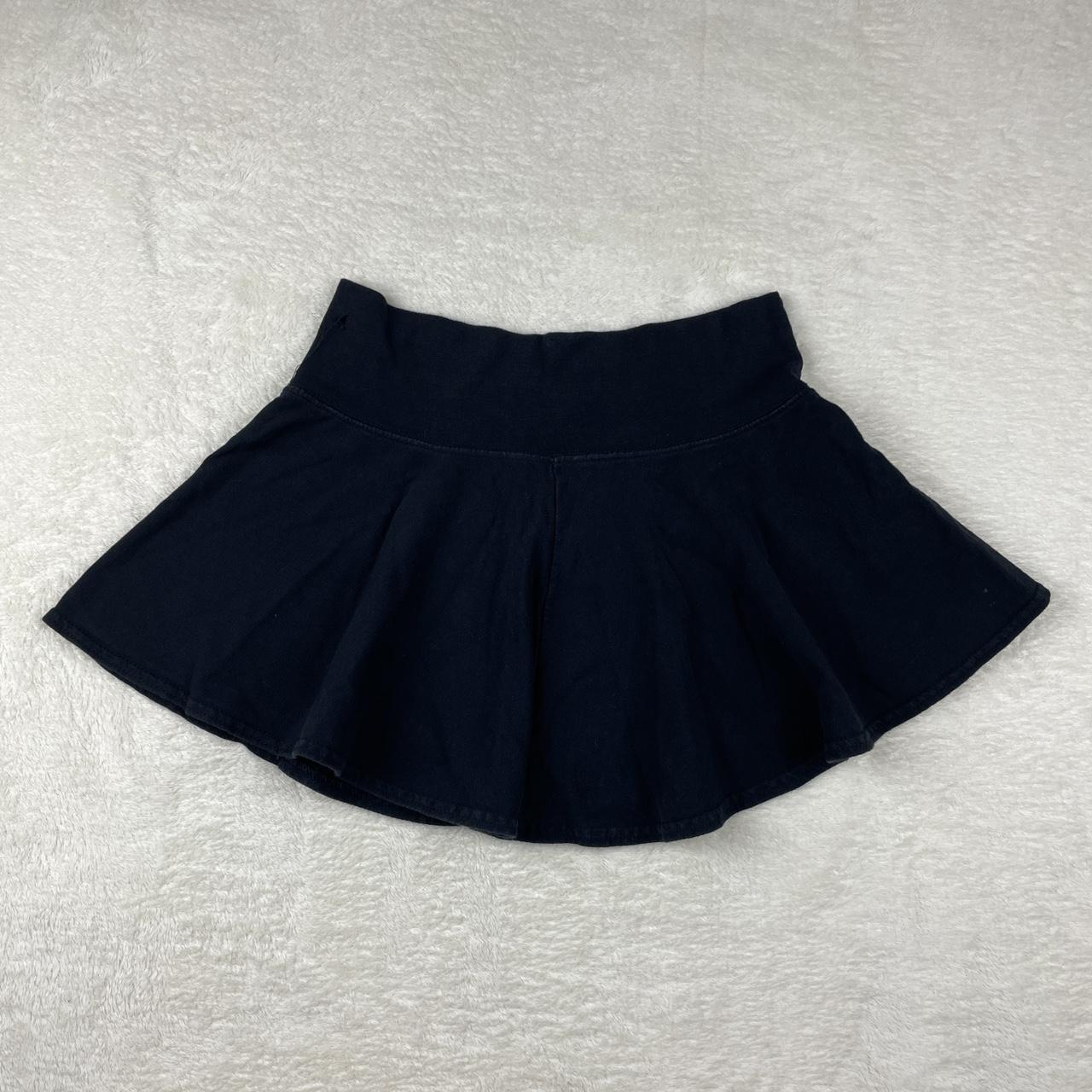 vintage micro mini skirt black low rise micro... - Depop